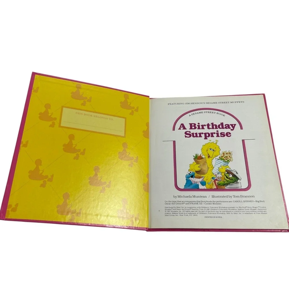 Sesame Street Big Bird Story Magic Book Cassette A Birthday Surprise Ideal